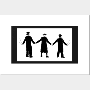 Orthodox jews holding hands Posters and Art
